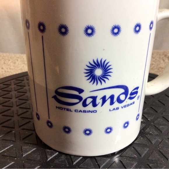 SANDS HOTEL CASINO Las Vegas White/Blue Ceramic Coffee/Tea Mug pre-owned - Picture 3 of 10